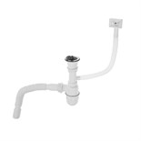 Сифон для мойки Accoona A469-1, 1 1/2", d=70 мм, с переливом, с гофрой 6830534