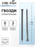 Гвозди ТУНДРА krep, строительные, без покрытия, 3х70 мм, 1 кг 6942920