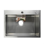 Мойка кухонная AFLORN AF96045, врезная, S=3,0 и 0,8 мм, 60х45х22 см, сифон, сатин 6957248