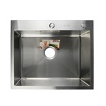 Мойка кухонная AFLORN AF96050, врезная, S=3,0 и 0,8 мм, 60х50х22 см, сифон, сатин 6957250
