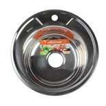 Мойка кухонная Accoona AB4545, врезная, толщина 0.6 мм, 450х165 мм, глянец 3303712