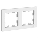 Рамка SE AtlasDesign, 2 поста, универсальная, белая, ATN000102 7085407