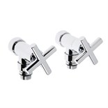 Вентиль угловой для полотенцесушителя TIM KV10-LFM032, 3/4"х1/2", вн/нр, ручка крест, 2 шт. 7602432