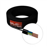 Кабель "ULC" ВВГ-Пнг(A)-LS, сечение 3х2.5 мм2, 100 м, ГОСТ, чёрный 7634877