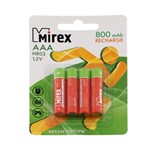 Аккумулятор Mirex, Ni-Mh, AAA, HR03-4BL, 1.2В, 800 мАч, блистер, 4 шт. 7750042