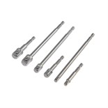 Набор адаптеров для торцевых головок ТУНДРА, под квадрат 1/4" 3/8" 1/2", 65 и 150 мм, 6 шт. 7443391