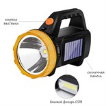 Фонарь прожекторный аккумуляторный, 3 Вт, 1500 мАч, LED, COB, IP6, солнечная батарея 9383906