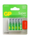 Батарейка алкалиновая GP Super, AAA, LR03-10BL, 1.5В, 8+2 шт. 9816512