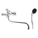 Смеситель для ванны Istok life Standard 0402.417, двухвентильный, с длинным изливом, хром 9944449