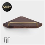 Полка настенная Штольц Stölz Hölzern Premiere, ореховое дерево, алюминий 9259435