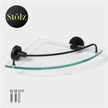 Полка для ванной угловая Штольц Stölz Loft basic, стеклянная 9327077