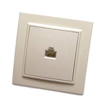 Розетка компьютерная 1-местная RJ-45, STEKKER серия Эрна, слоновая кость, PST00-9007-02 10224449