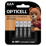 Батарейка алкалиновая OPTICELL, AAA, LR03-4BL, 1.5В, блистер, 4 шт 10253921