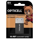Батарейка алкалиновая OPTICELL, 9V, 6LR61-1BL, крона, 9В, блистер, 1 шт 10320636