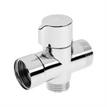 Дивертор ZEIN Z749, 3/4", 1/2", 3/4", для смесителя, круглая гайка, поворотный рычаг, хром 10198212
