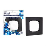 Рамка одноместная TOKOV ELECTRIC, Pixel, карбон, TKE-PX-RM1-C14 10404858
