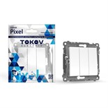 Выключатель TOKOV ELECTRIC, Pixel, механизм, 3 клавиши, 10А, IP20, белый TKE-PX-V3-C01 10404893