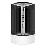 Душевая кабина Domani-Spa Delight Slim 99 high, поддон 45 см, черные стенки, 90х90 см 10513685
