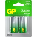 Батарейка алкалиновая GP 14AA21-2CRSBC2, C, LR14-2BL, 1.5В, блистер, 2 шт. 10682882