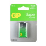 Батарейка алкалиновая GP Super, 6LR61 (6LF22, MN1604)-1BL, 9В, крона, блистер, 1 шт. 10844109
