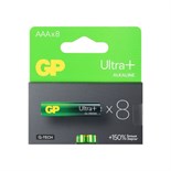 Батарейка алкалиновая GP Ultra Plus Alkaline, AAA, LR03-8BL, 1.5В, блистер, 8 шт 10844117