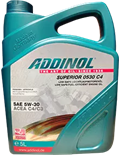 Синтетическое моторное масло ADDINOL SUPERIOR 0530 C4, 5W-30, 5 л ADD0001026
