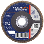 Лепестковый круг 125x22,23 мм Р60 по металлу конический Flexione FLX0001107