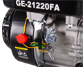 Двигатель бензиновый HUTER GE-21220FА 70/15/3 - фото 16096463