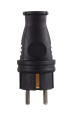 Вилка прямая с/з, каучук Вихрь IP44 16А 250В 73/12/1/5 - фото 16591620
