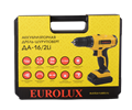 Дрель-шуруповерт аккумуляторная Eurolux ДА-16/2Li 72/14/51 - фото 16592003