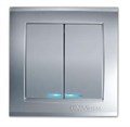 Выключатель 2-кл. СП Бриллиант 10А IP20 с подсветкой серебр. UNIVersal 7949667 1062140 - фото 16600546