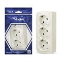 Розетка 3-м ОП Frea 16А IP20 250В с заземл. АБС-пластик беж. TOKOV ELECTRIC TKE-FR-R3Z-C02 1685692 - фото 16603080