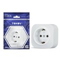 Розетка 1-м ОП Frea 16А IP20 250В с заземл. АБС-пластик бел. TOKOV ELECTRIC TKE-FR-R1Z-C01 1685674 - фото 16603095