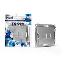 Розетка компьютерная 2-м СП Pixel RJ45 кат.5E механизм алюм. TOKOV ELECTRIC TKE-PX-RC2-C03 1792282 - фото 16603567