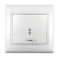 Переключатель проходной 1-кл. СП Севиль 10А IP20 с подсветкой бел. UNIVersal С0125 75170 - фото 16603927