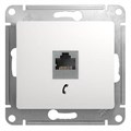Розетка телефонная 1-м СП Glossa RJ11 механизм бел. SE GSL000181T 275167 - фото 16604830