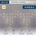 Гирлянда светодиодная "Айсикл" (бахрома) 4.8х0.6м 152LED тепл. бел. 15Вт 230В IP65 постоян. свечение провод ПВХ бел. (нужен шнур питания 303-500-1) Neon-Night 255-138-6 279622 - фото 16604866