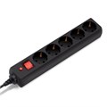 Удлинитель с сетевым фильтром 5х3м с заземл. 10А IP20 500SH-3-B 2.2кВт CCA черн. BURO 992293 390155 - фото 16605246