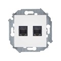 Розетка компьютерная 2-м Simon 15 RJ45 кат.5E AMP механизм бел. Simon 1591552-030 392122 - фото 16605263