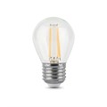 Лампа светодиодная филаментная Black Filament 7Вт P45 шар 2700К тепл. бел. E27 550лм GAUSS 105802107 487712 - фото 16605802