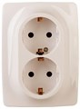 Розетка 2-м СП Эра12 12-2106-02 16А IP20 16AX 250В 2х2P+E Schuko сл. кость Эра Б0031229 1231759 - фото 16605904