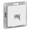 Розетка телефонная 1-м СП AtlasDesign RJ11 механизм бел. SE ATN000181 1240159 - фото 16605972