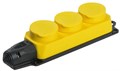 Колодка 3-м ОМЕГА РБ33-1-0м IP44 каучук желт. IEK PKR61-016-2-K05 1252030 - фото 16606091