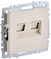 Розетка компьютерная двойная СП RJ45 кат.5E BRITE РК10-2-БрКр механизм беж. IEK BR-K20-1-K10 1623773 - фото 16607267