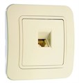 Розетка телефонная 1-м СП Lillium 16А IP20 евро стандарт крем./крем. Makel 70214 244566 - фото 16609173