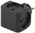 Разветвитель 4-м без заземл. 16А IP20 SP-4-B черн. Эра Б0008207 457609 - фото 16610111