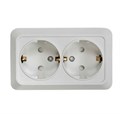 Розетка 2-м BOLLETO защ. шторки с заземл. накл. 7128х бел. ASD / IN HOME 4690612000961 464653 - фото 16610177