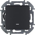 Переключатель 1-кл. Inspiria 10А IP20 250В 10AX с подсветкой / индикацией механизм антрацит Leg 673663 1445186 - фото 16611273