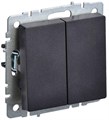 Выключатель 2-кл. СП BRITE ВС10-2-0-БрЧ 10А механизм черн. IEK BR-V20-0-10-K02 1617273 - фото 16611770