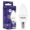 Лампа светодиодная 7Вт С37 3000К Е14 176-264В TOKOV ELECTRIC TKE-C37-E14-7-3K 1660396 - фото 16611905